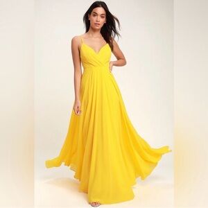 Lulu's Sunny Yellow Maxi Dress